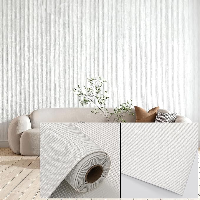 3D Wall Panels Peel and Stick – 23.82"x110" PVC Faux Texture, Self Adhesive by NAMAII
