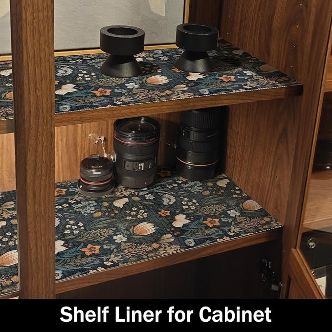 Vintage Floral Non-Slip Shelf Liner, 16IN x 10FT Non-Adhesive and Strong - Image 4