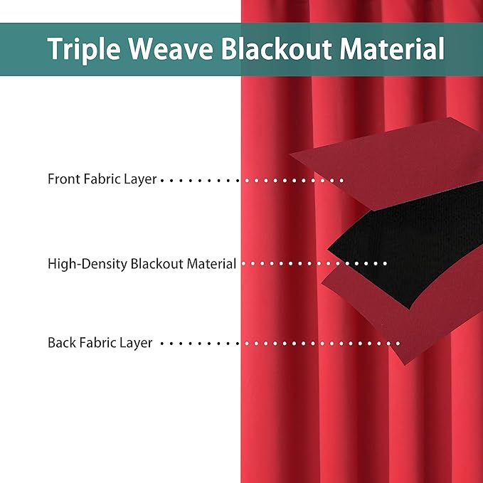 BONZER Extra Wide Room Divider Blackout Curtain Total Privacy Wall Room - Image 2