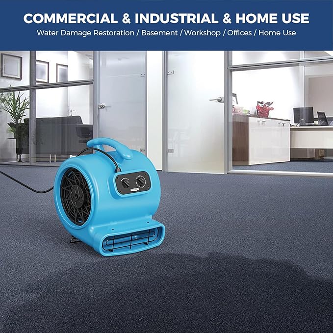 ALORAIR 1/3 Hp 2000 CFM Floor Drying Fan, Timer Air Mover Blower Fan - Image 6
