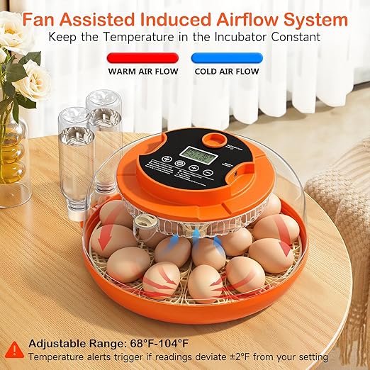 18 Egg Incubator for Chicken Eggs, Automatic Egg Turning and Humidity Control - Image 4