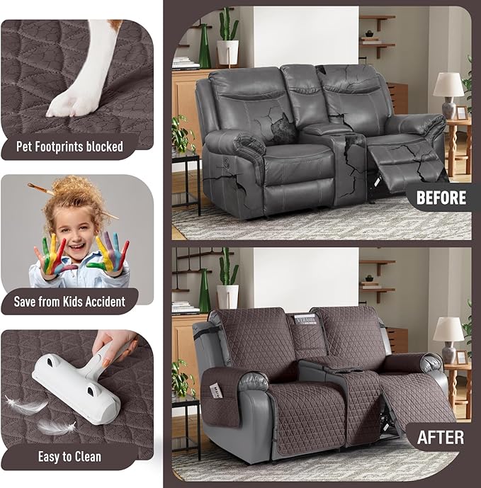 TAOCOCO 100% Waterproof Loveseat Recliner Cover - Image 5