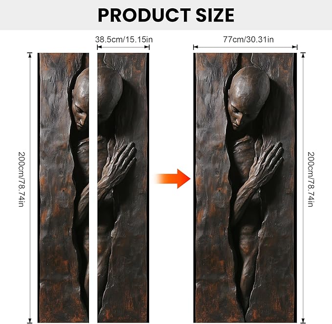 3D Door Stickers, Peel and Stick Vinyl Wallpaper, Self-Adhesive Mural - Image 3