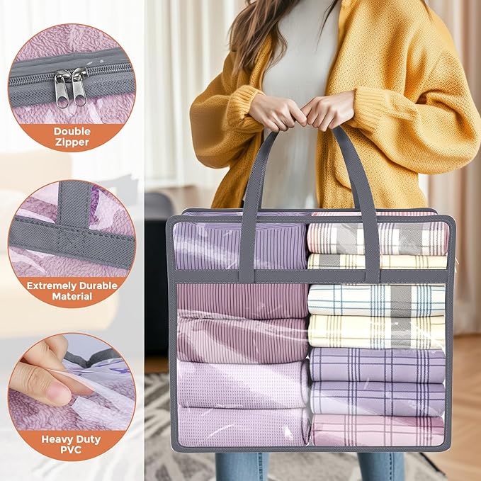 Budding Joy Clear Zippered Storage Bags - Image 3