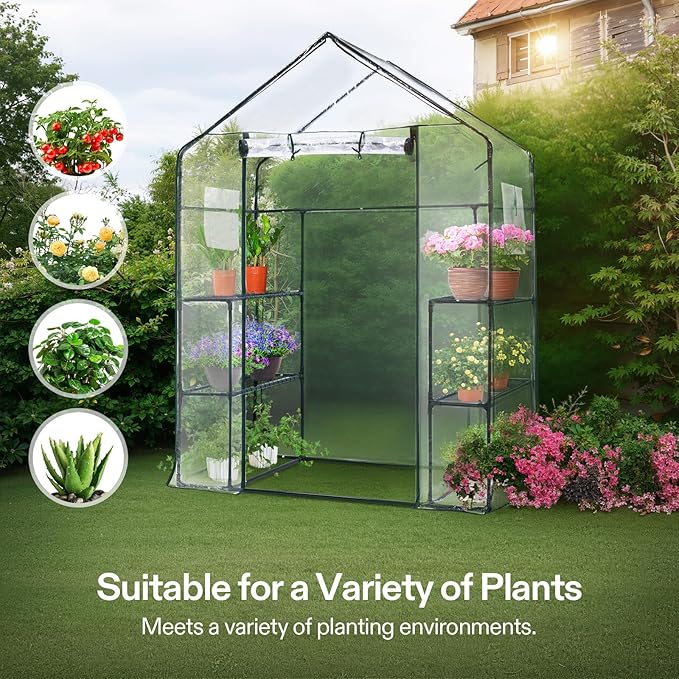 VIVOSUN Transparent 57 x 29 x 77-Inch Mini Walk-in Green House - Image 7