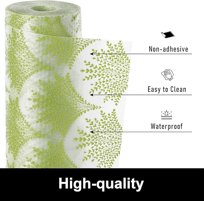 Cooyes Shelf Liners for Kitchen Cabinets, Refrigerator Liners Waterproof & - Image 5