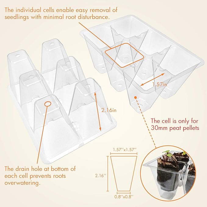 Gardzen 3 Pack Seed Starter Tray Germination Kit, Seed Starter Kit - Image 5