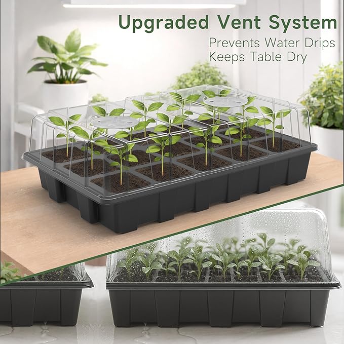 Gardzen 10-Pack Seed Starter Kits, Reusable Plant Germination Trays - Image 2