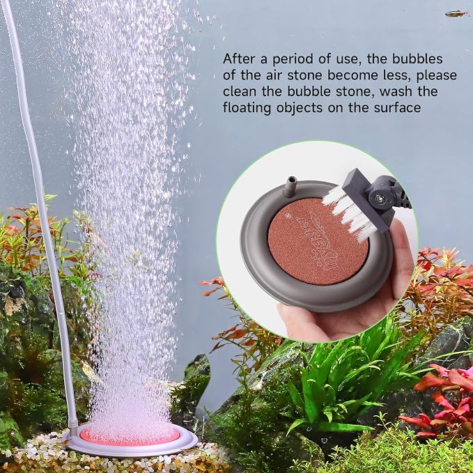 hygger Aquarium Air Stone, 4.1 Inch Nano Air Stone Makes Super Tiny Bubbles - Image 8