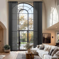 Dreaming Casa Black Sheer Curtains 204 Inches Long, Rod Pocket & Back Tab Light by DreamingCasa