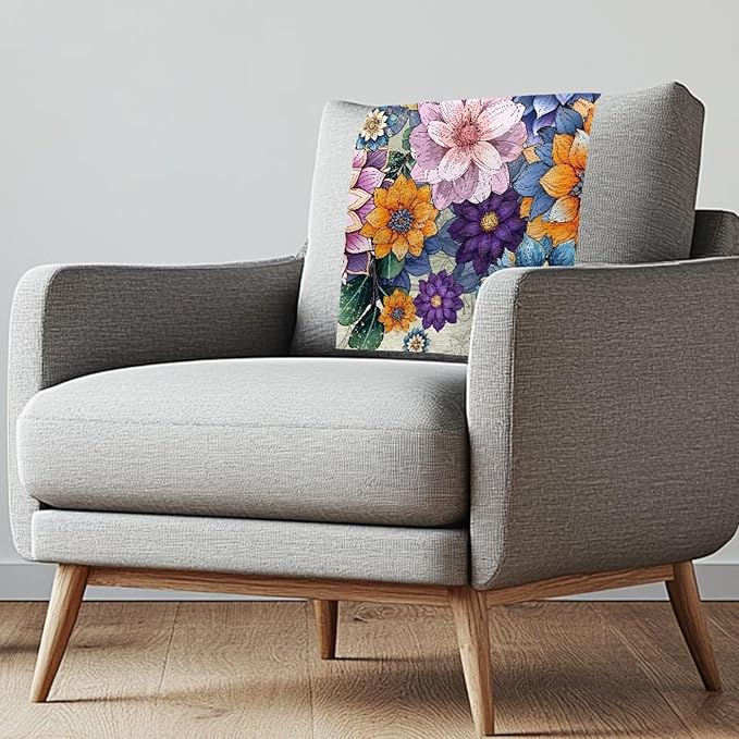 Boho Floral Fashion Headrest Cover by Unknown