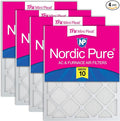 Nordic Pure 20x25x1 Tru Mini Pleat MERV 10 AC Furnace Air Filters 4 Pack | by NordicPure