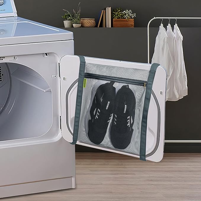 Sneaker Wash & Dry Net Bag for Dryer, 15.7x13.8 Inch Large HoneyComber Mesh Bags - Image 6