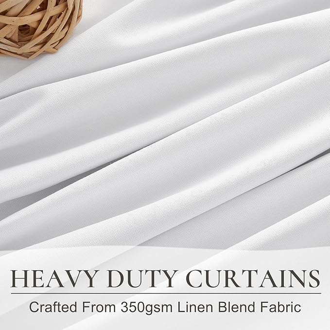 BrightWhite 120 Inch Curtains High Ceiling Tall Curtains - Image 4