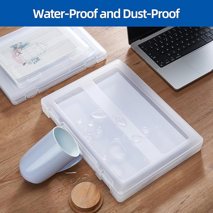 8 Pack Paper Storage Boxes, 8.5 x 11 Plastic Portable Project Case - Image 5