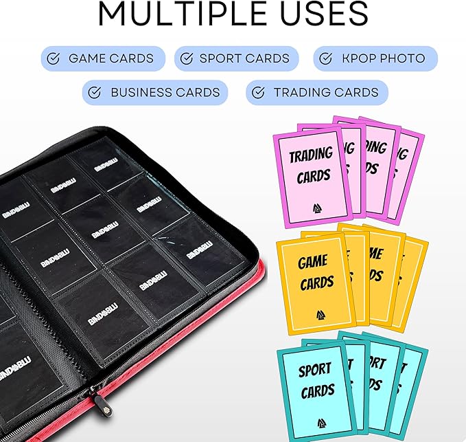 9 Pocket Trading Card Zip Binder - Image 5