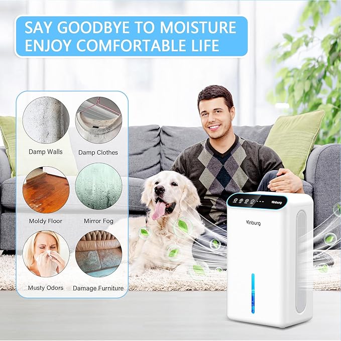 Dehumidifiers for Home 85 OZ Water Tank 800 sq. ft. Dehumidifier for Basement - Image 7