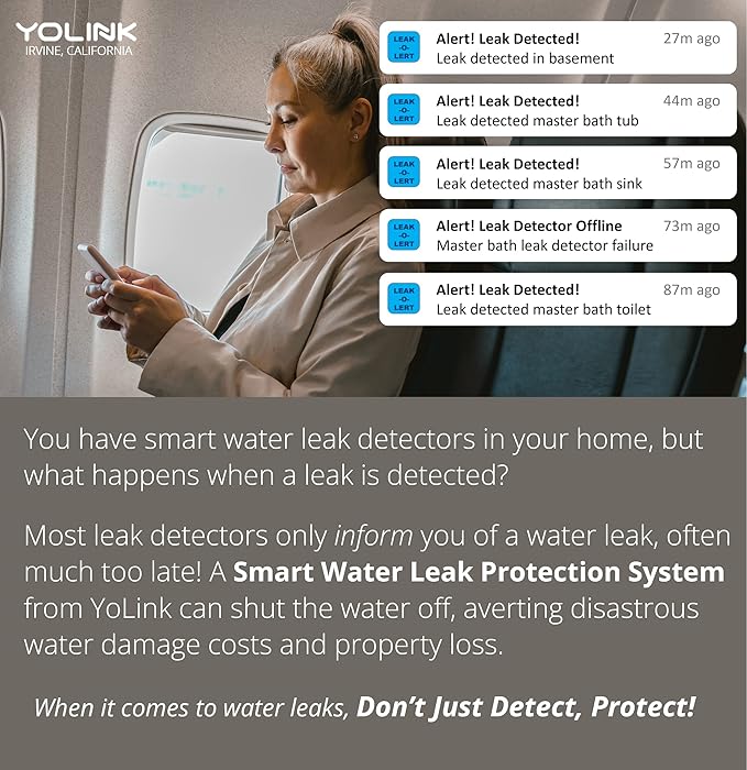 YoLink Smart Home Starter Kit: Hub & Water Leak Sensor 1, LoRa Up to 1/4 Mile - Image 7