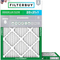 Filterbuy 20x21x1 Air Filter MERV 8 Essential Dust & Allergy Defense, by Filterbuy