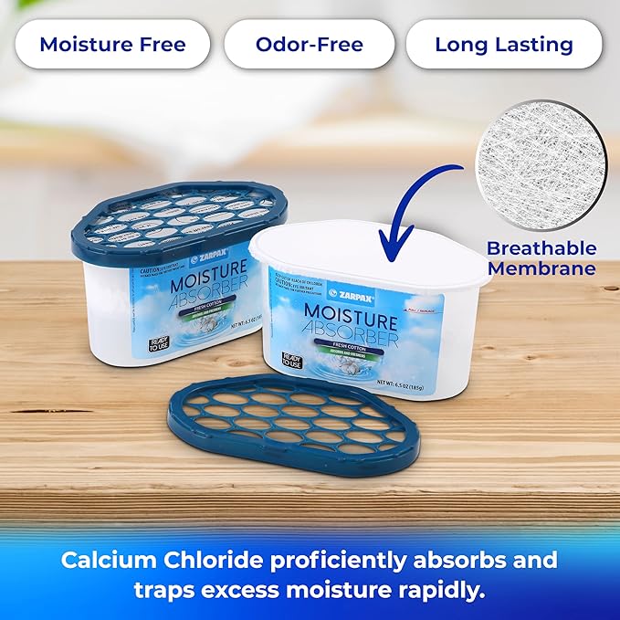 Moisture Absorber Fresh Cotton 6.5 oz/185g | Removes Moisture, Damp & Humidity - Image 4