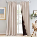 NICETOWN Pink Blackout Chenille Curtains 90 Inches Long Rod Pocket Back Tab by NICETOWN