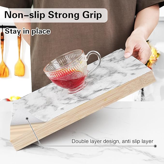 Drawer and Shelf Liner for Kitchen Cabinet, Non-Adhesive Cabinet Liner 18in x - Image 3