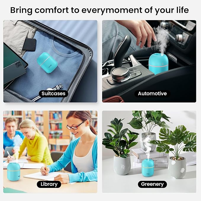 Portable Small Humidifier, WUTAER USB Personal Desktop Humidifier - Image 6