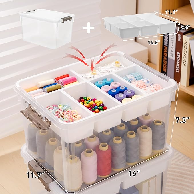 Citylife 32 QT Plastic Storage Bins - Image 6