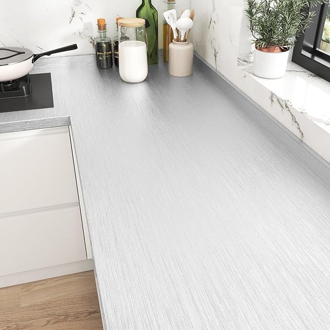 WESTICK Textured Stainless Steel Peel and Stick Aluminum Adhesive Sheet Brushed by WESTICK