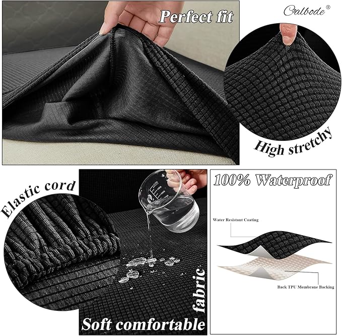 12Pcs Outdoor Stretch Cushion Covers, Waterproof Outdoor Chair Cushion Covers - Image 3