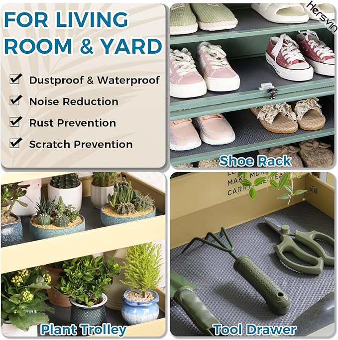 Hersvin Shelf Liners, 20in x 20ft Kitchen Drawer Mats, Non-Adhesive EVA - Image 9
