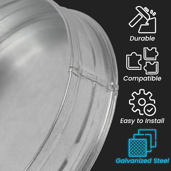 Repa Market 6 Inch Metal Tee Cap – Round Metal Duct Cap - Image 7