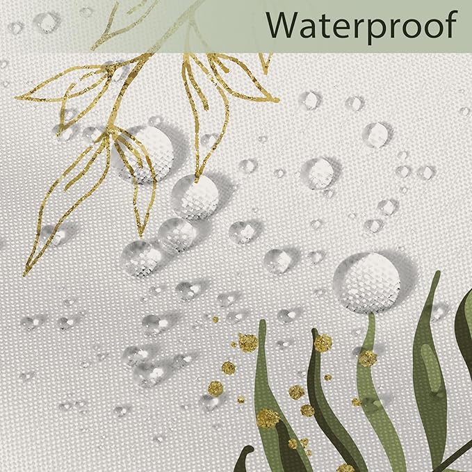 Extra Wide Boho Shower Curtain 180Wx70H Wrap Around Clawfoot Tub Curtain Sage - Image 5