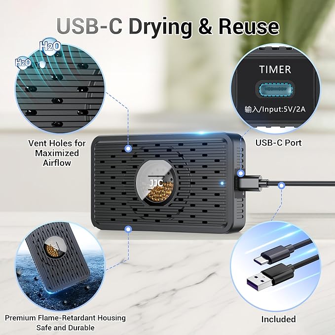 Auto Power-off Rechargeable Desiccant Dehumidifier - Image 3