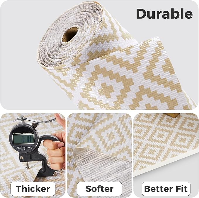 Shelf and Drawer Liner, Grip Shelves Bathroom Pantry Dresser Paper - Image 7