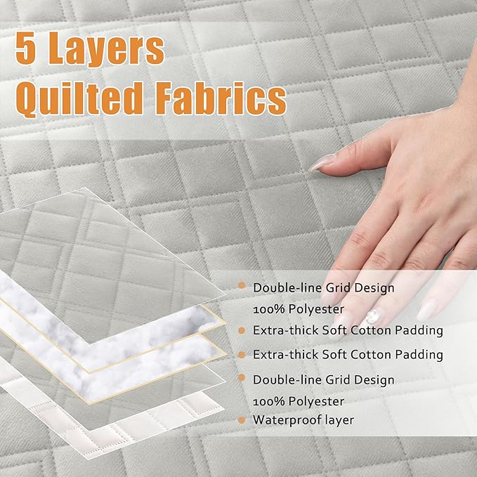 Arfntevss Waterproof Sectional Couch Covers L Shape Washable Velvet Sofa Cover - Image 3