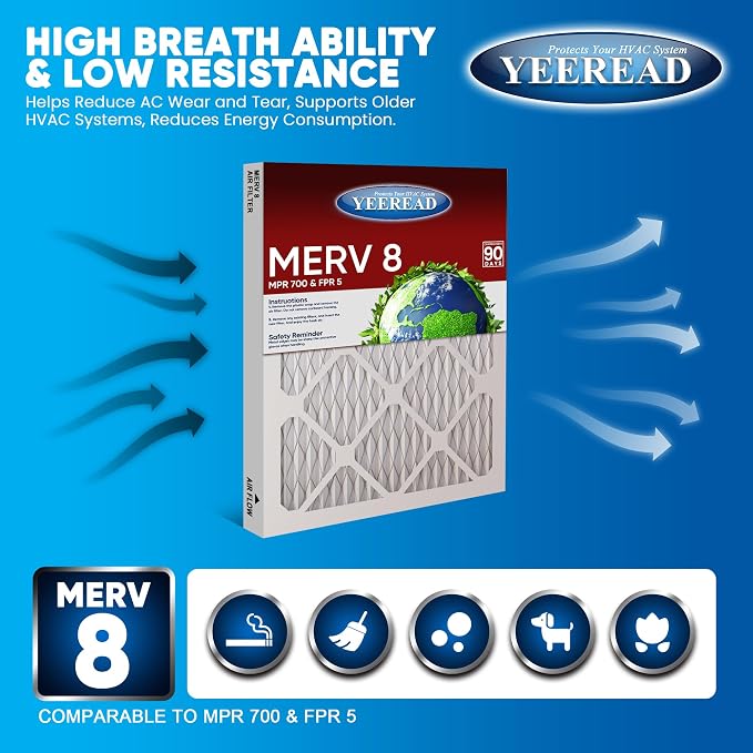 14x18x1 MERV 8 Air Filters 6-Pack – 13.7" x 17.7" x 0.75" – HVAC, AC & Furnace - Image 3
