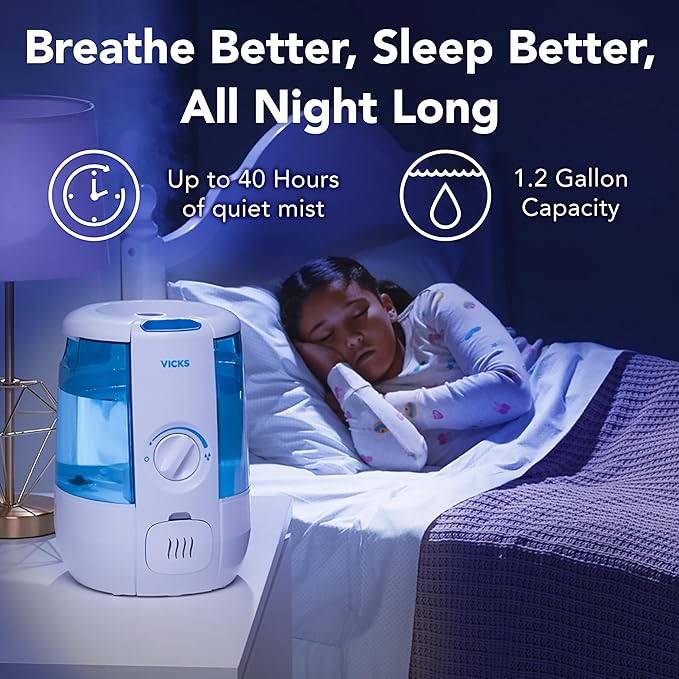 Vicks CoolRelief Cool Mist Humidifier Small to Medium Room Vaporizer - Image 2