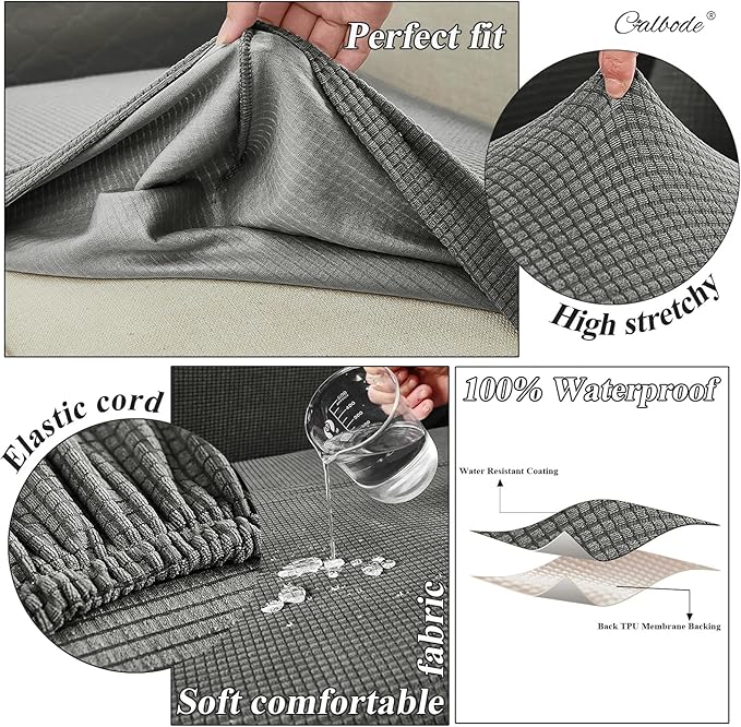 14Pcs Outdoor Stretch Cushion Covers, Waterproof Outdoor Chair Cushion Covers - Image 3