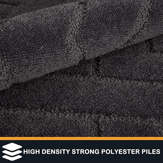 PURRUGS Dirt Trapping Door Mat 36" x 36", Non-Slip Machine Washable Entry Rug - Image 3