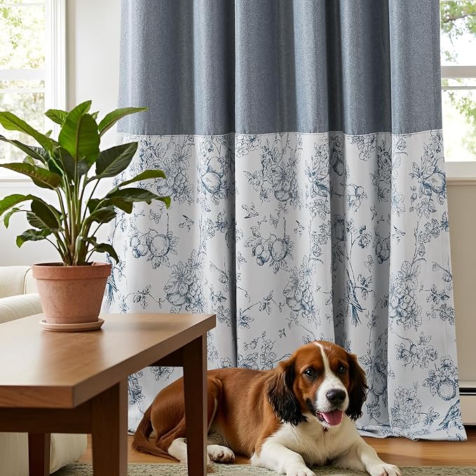 jinchan Faux Linen Blackout Curtains 84 Inch Length - Image 4