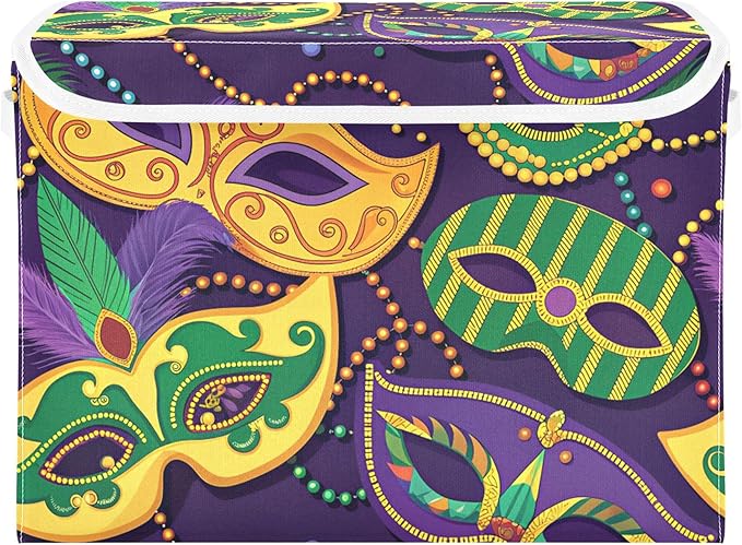 xigua Mardi Gras Mask Storage Bins by LLCxigua