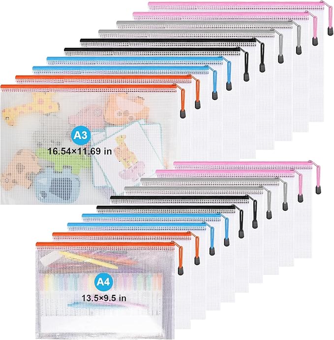 Mesh Zipper Pouch Bags, Zipper Pouches, Mesh Zipper Bags by OrganizeYourVisibleWorld