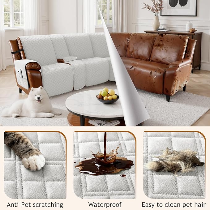 Arfntevss Waterproof Recliner Sectional Couch Covers - Image 6