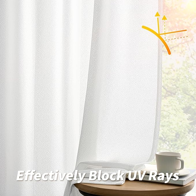 MIULEE White Thermal Insulated Curtains 72 Inches Long 2 Panels Set - Image 8
