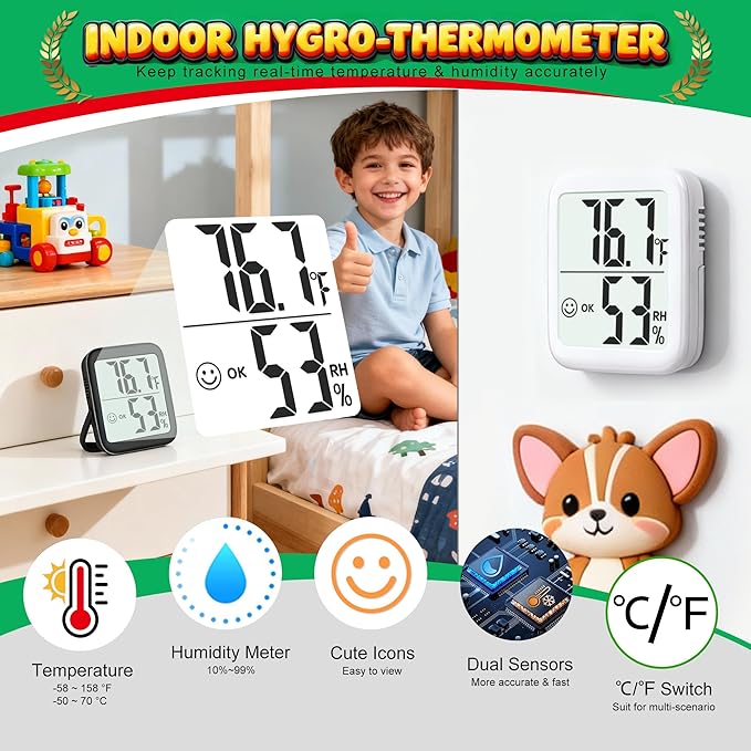 Antonki 2 Pack Room Thermometer - Image 2