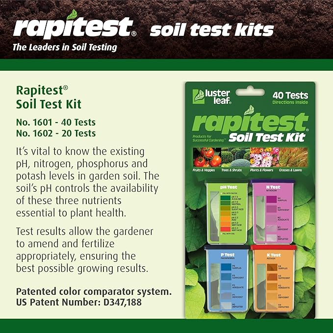 Rapitest Soil Test Kit for Gardens, Vegetables, Flowers and Lawns. USA designed - Image 2