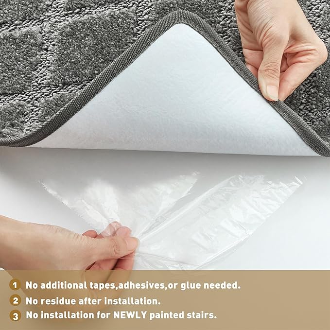 PURE ERA Carpet Stair Tread Landing Mat Tape Free Self Adhesive Non Slip Skid - Image 4