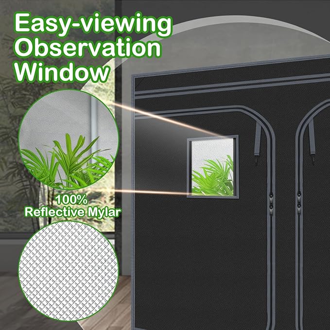 Grow Tents 96"x48"x78" High Reflective Grow Tent Indoor Grow Room - Image 4
