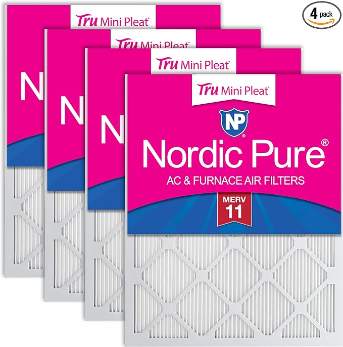 Nordic Pure 20x24x1 Tru Mini Pleat MERV 11 AC Furnace Air Filters – 2.5X More by NordicPure
